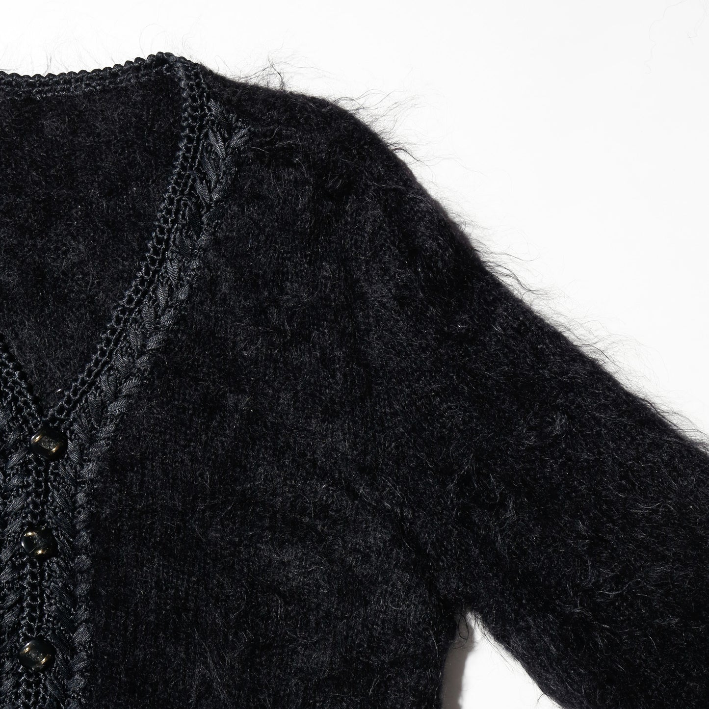 vintage braid mohair cardigan