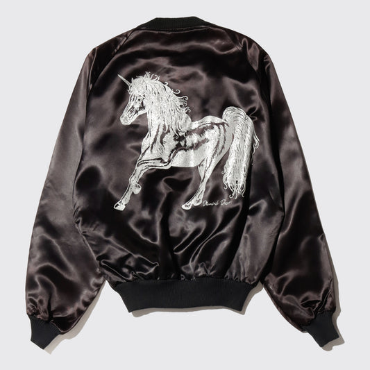 vintage sparkle unicorn satin jacket