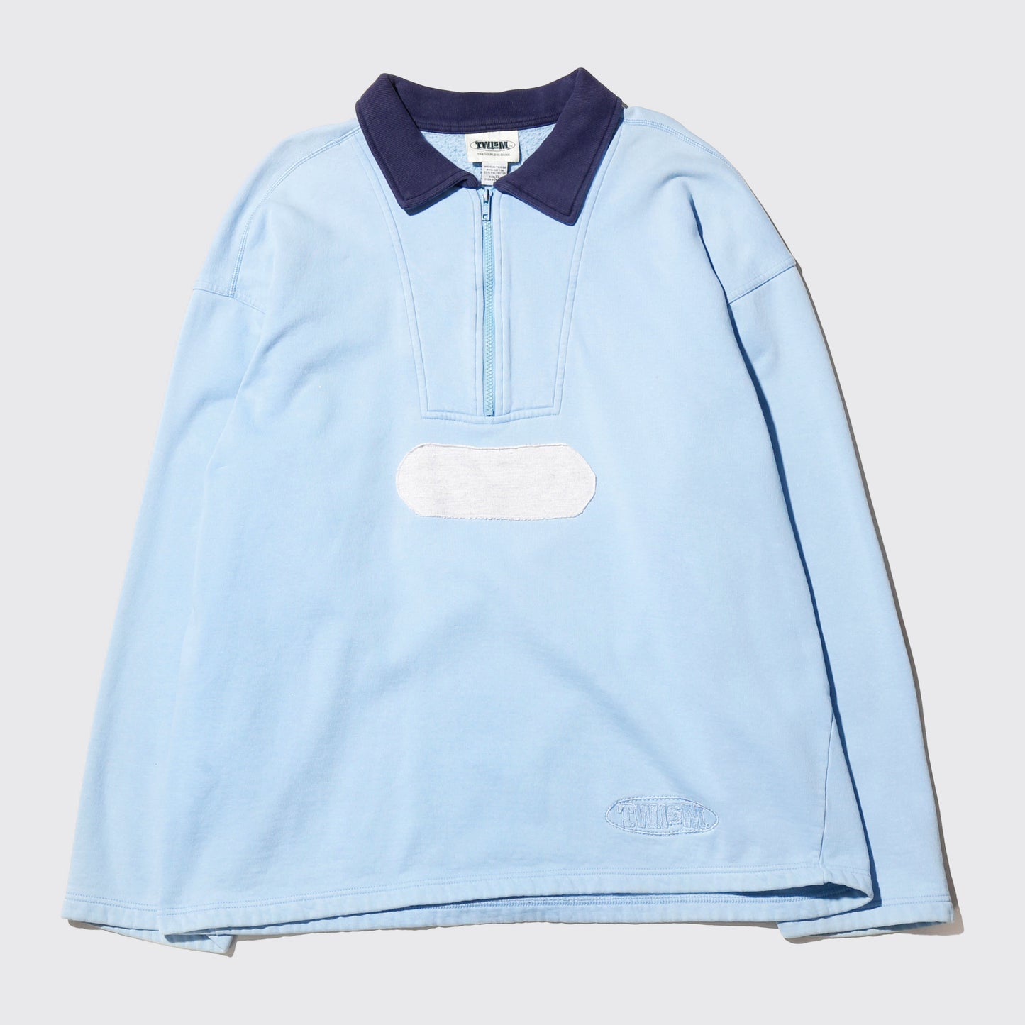 vintage elbow patch half zip sweat