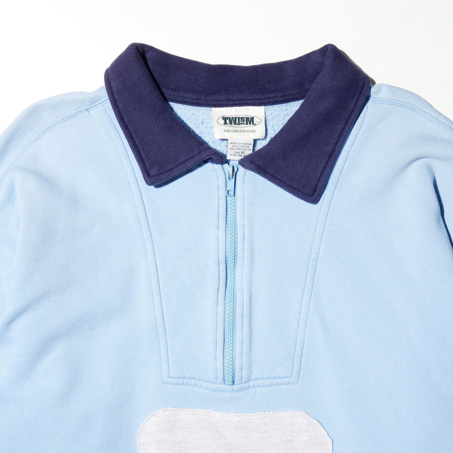vintage elbow patch half zip sweat