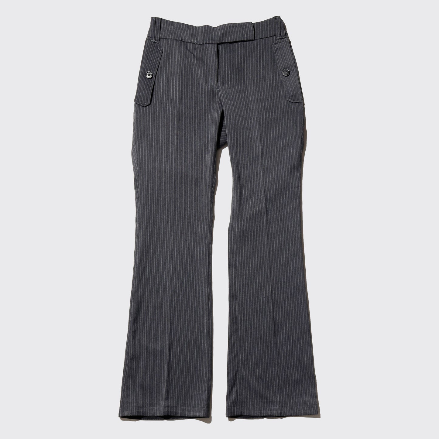 vintage low rise stripe flare slacks