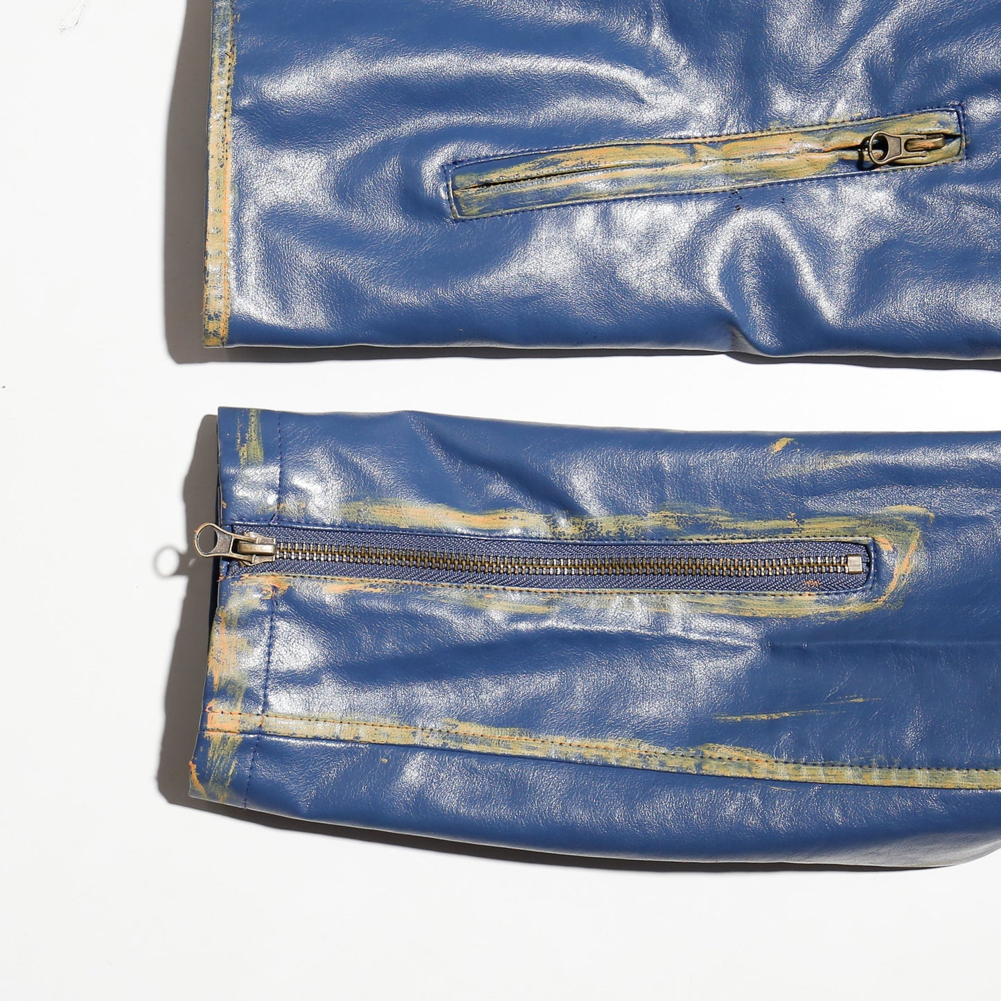 vintage faux vinyl leather riders jacket