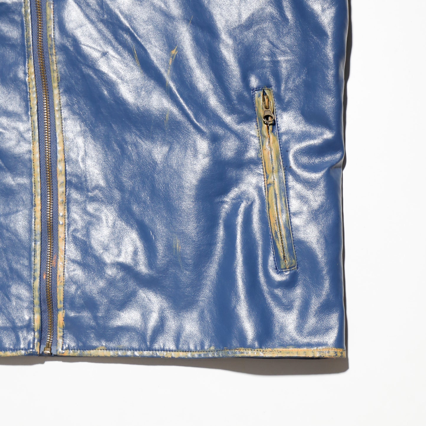 vintage faux vinyl leather riders jacket