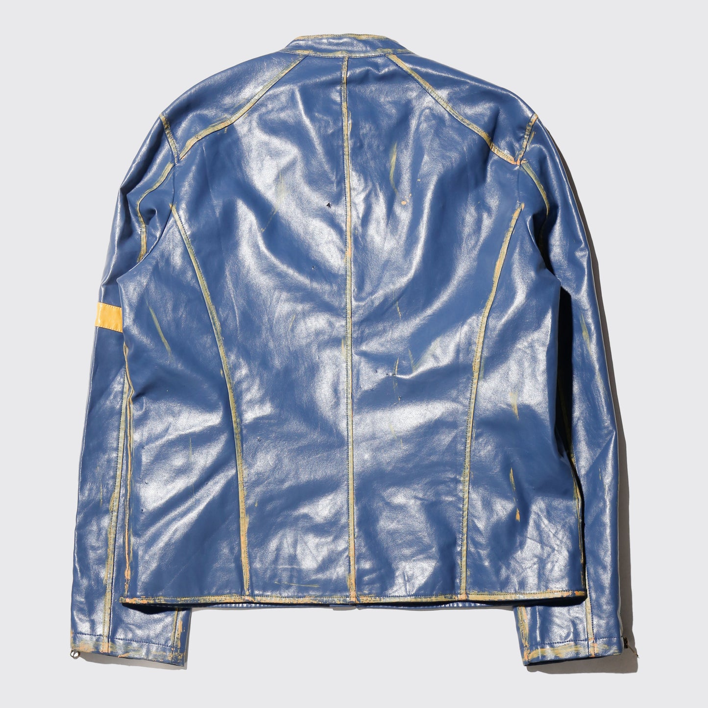 vintage faux vinyl leather riders jacket