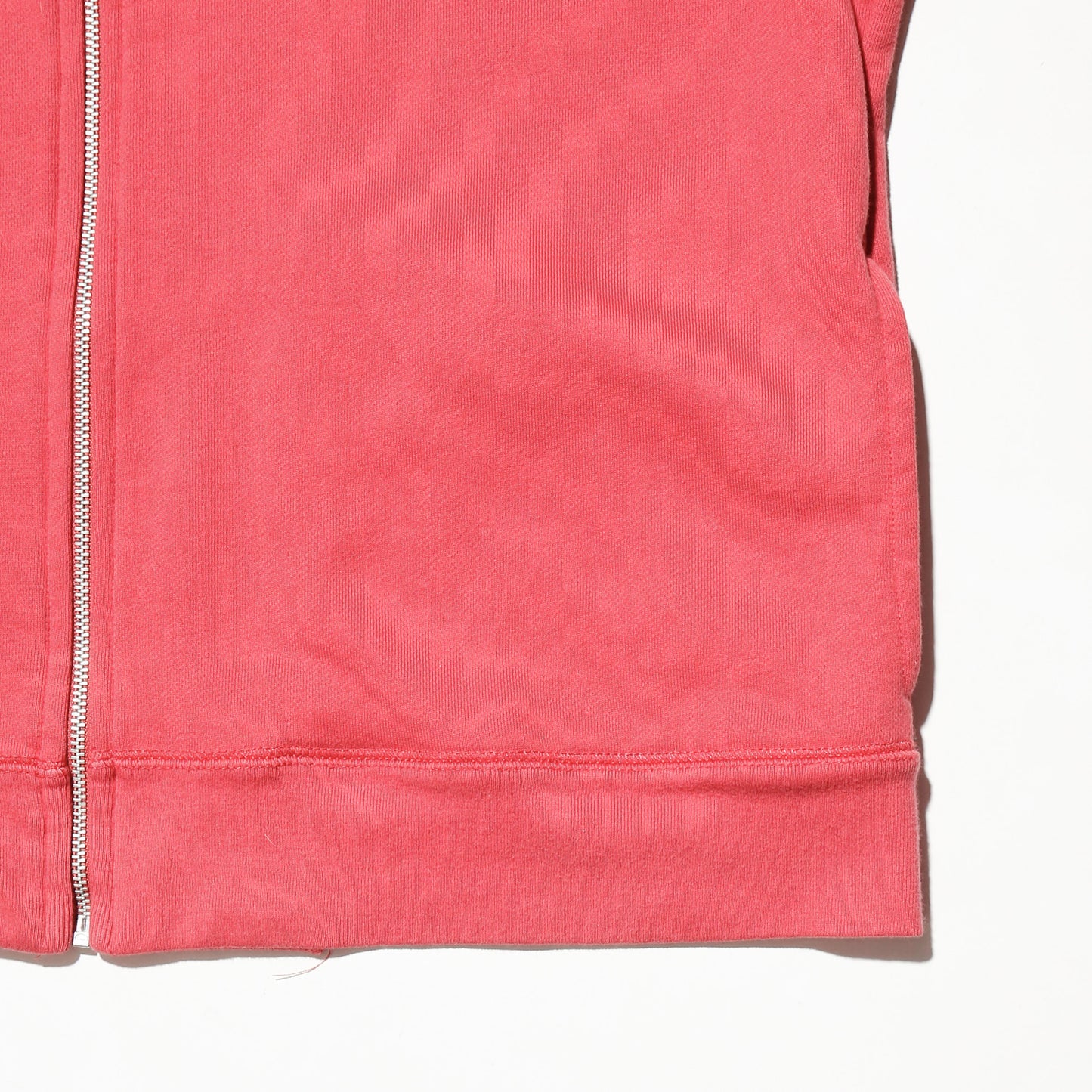 *one-off faded coral zip hoodie