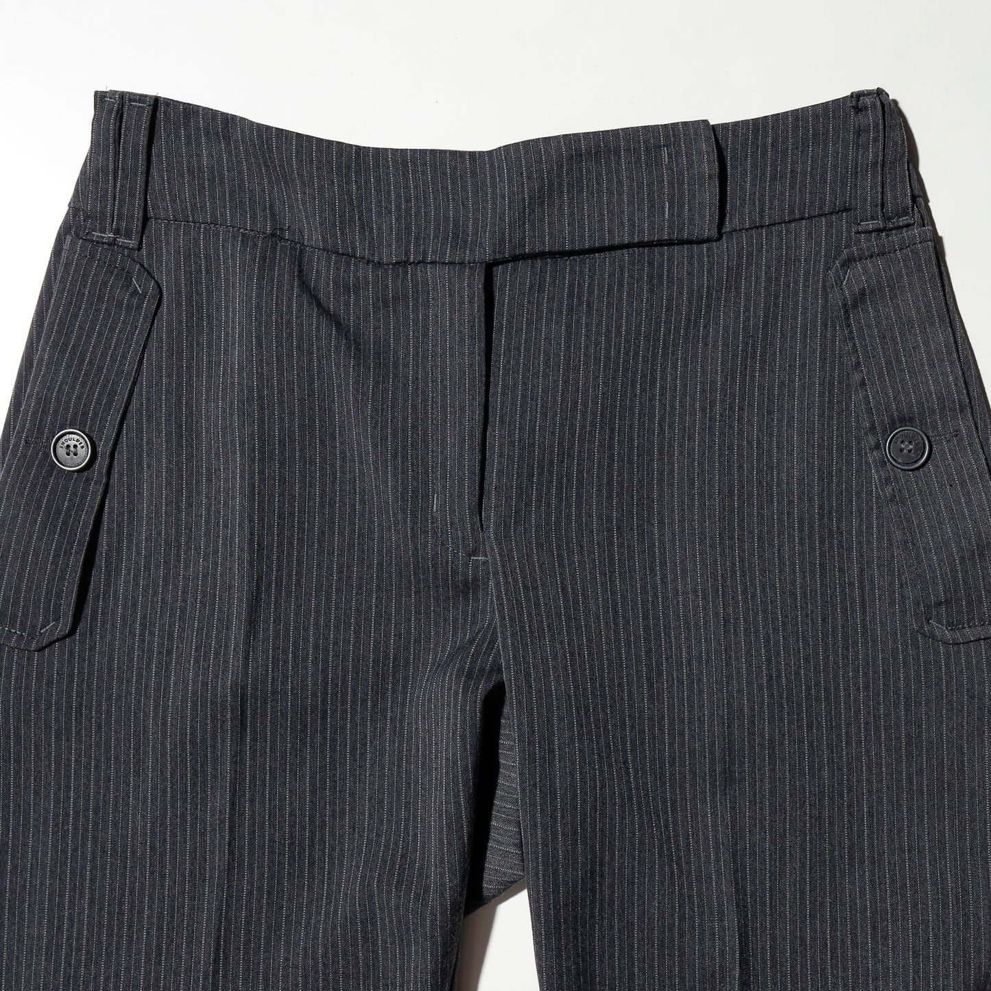 vintage low rise stripe flare slacks