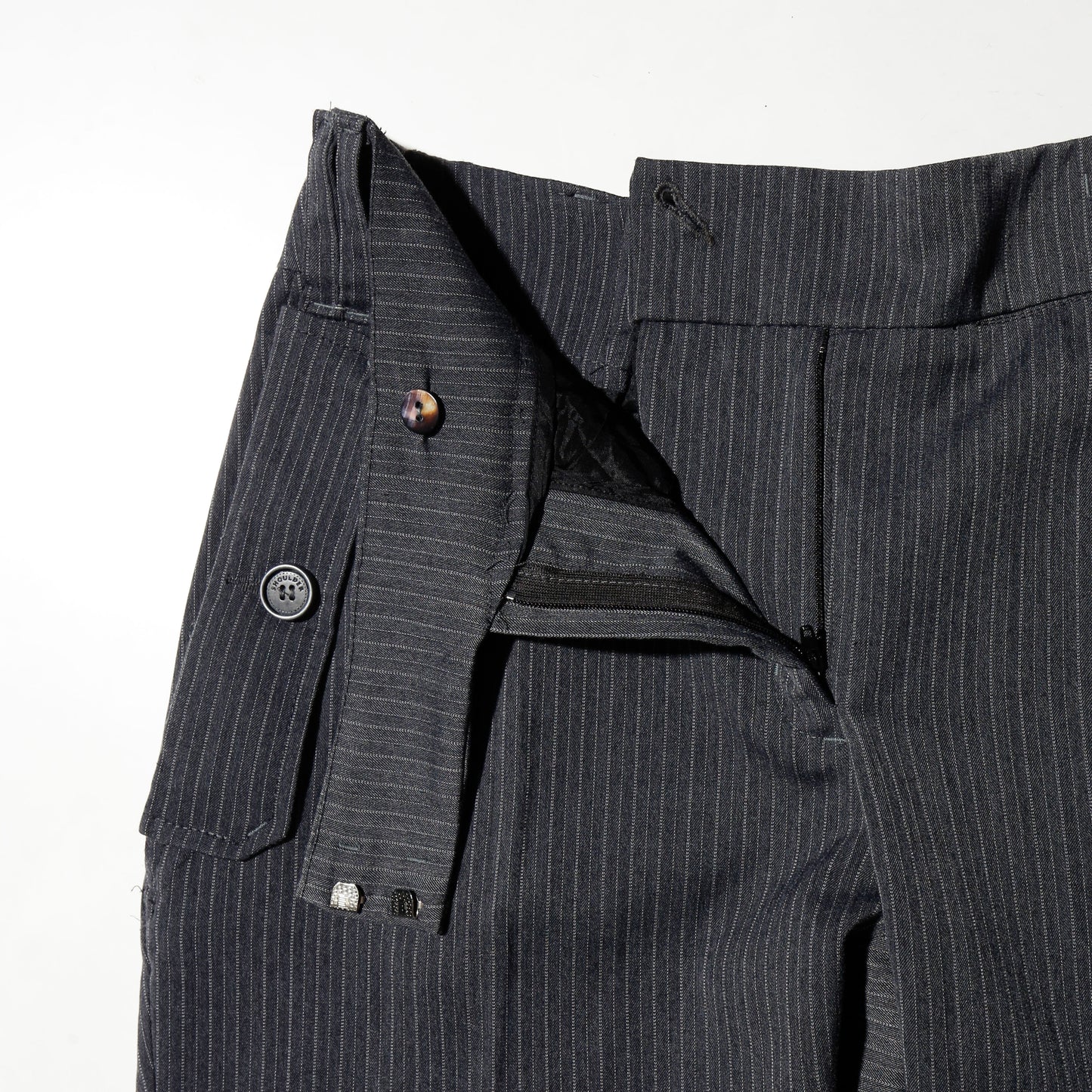 vintage low rise stripe flare slacks