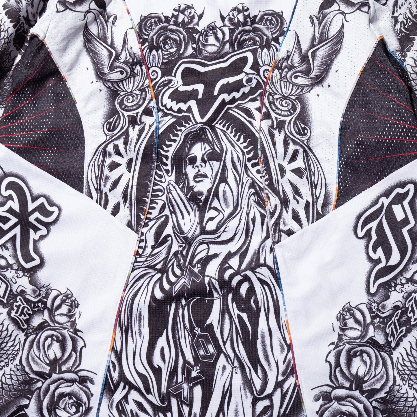 vintage 09's fox platinum tatoo motocross l/s