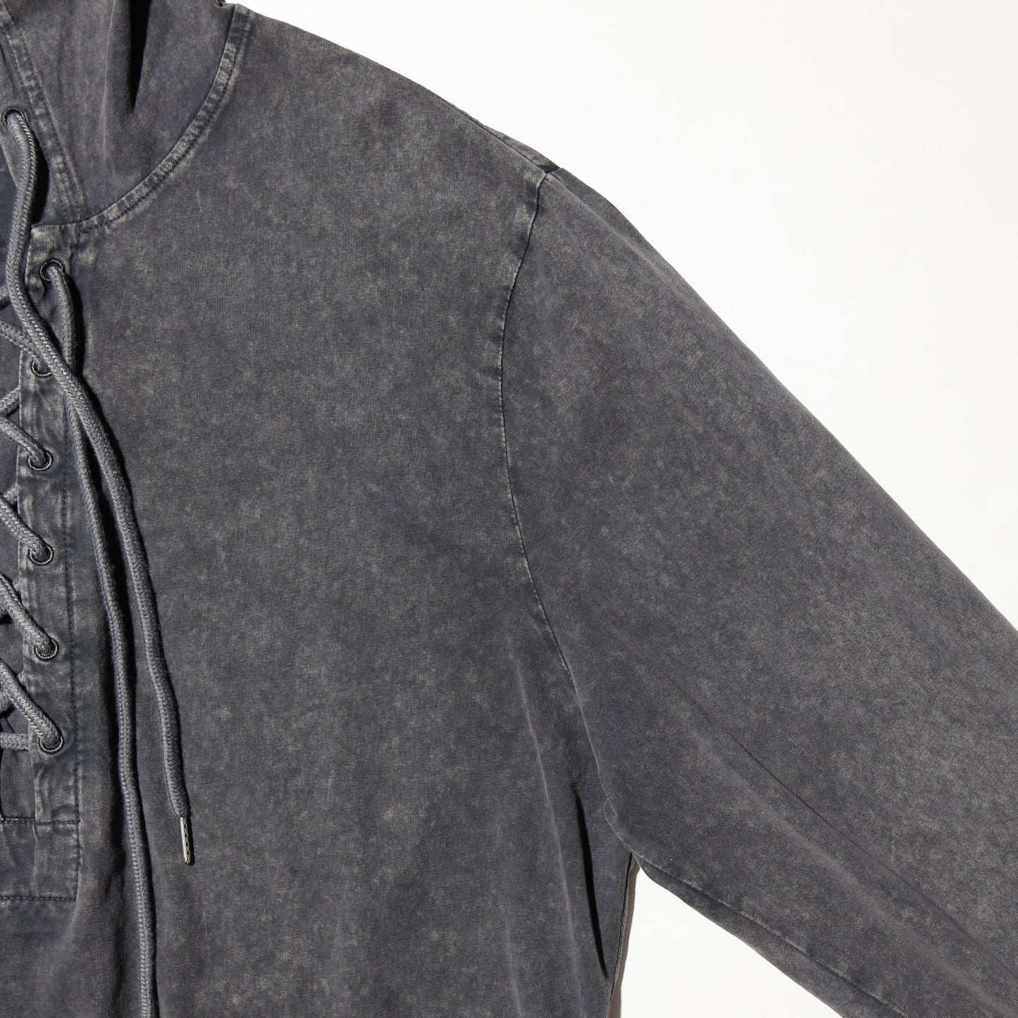 *one-off broken lace up hoodie