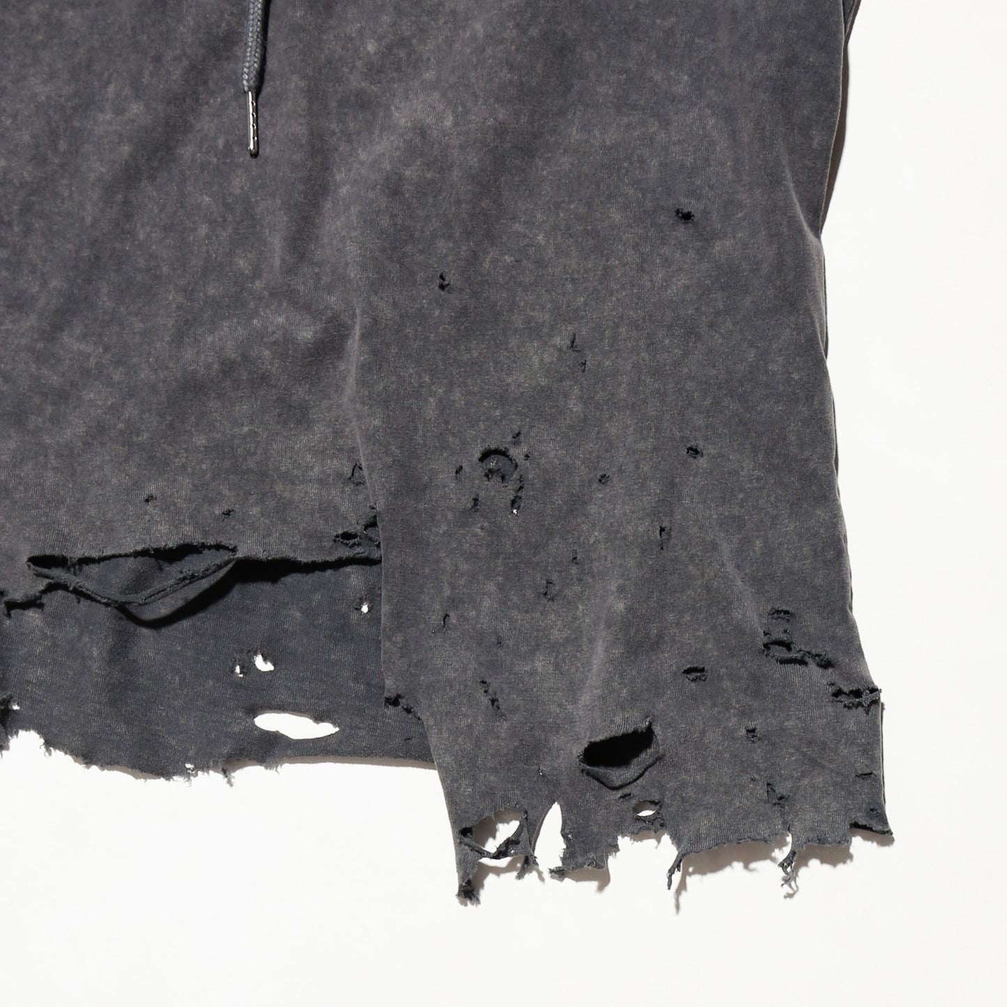 *one-off broken lace up hoodie