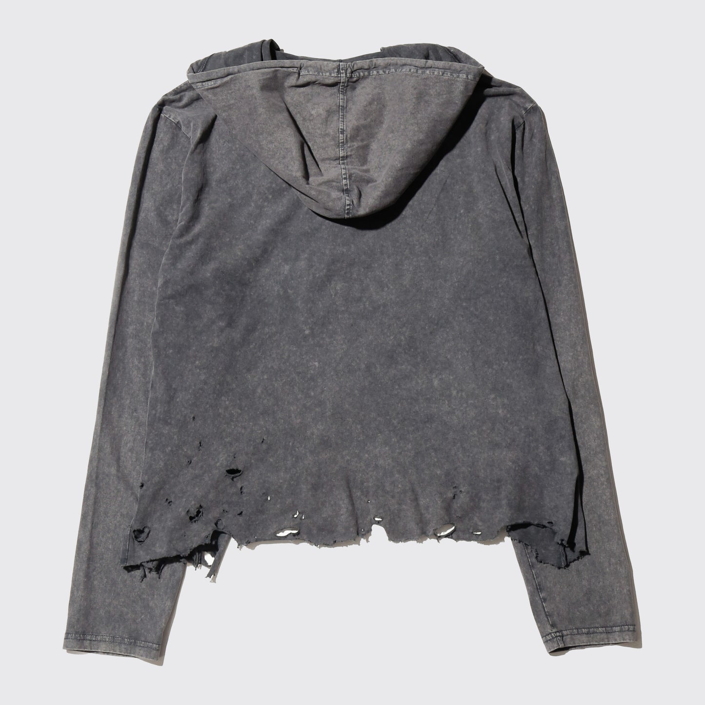 *one-off broken lace up hoodie