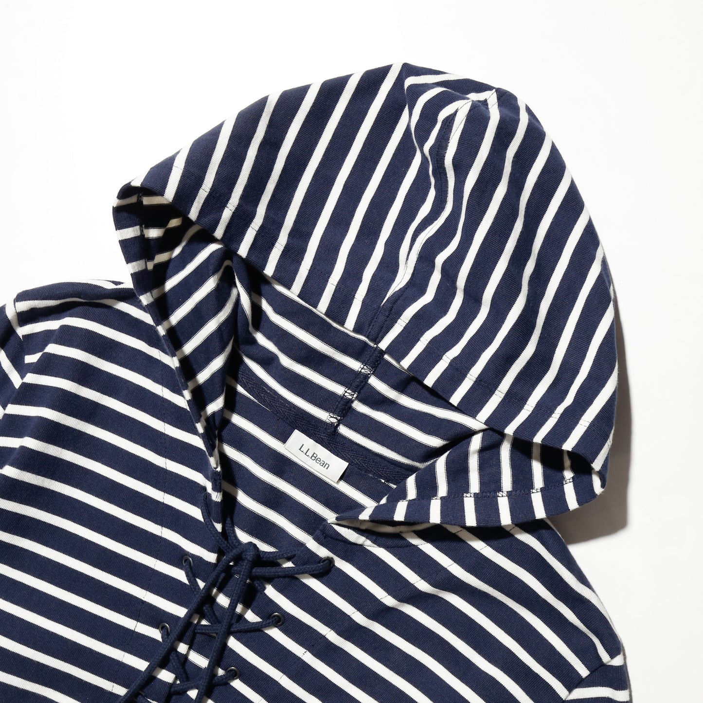 vintage l.l.bean border lace up hoodie