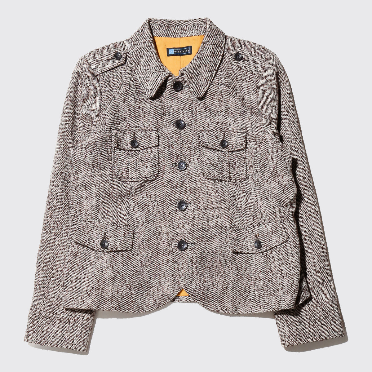 vintage tweed officer jacket
