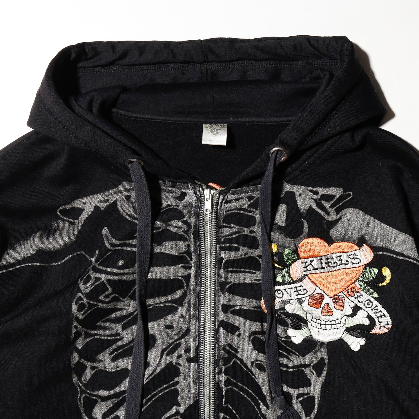 vintage 00's ed hardy skelton hoodie