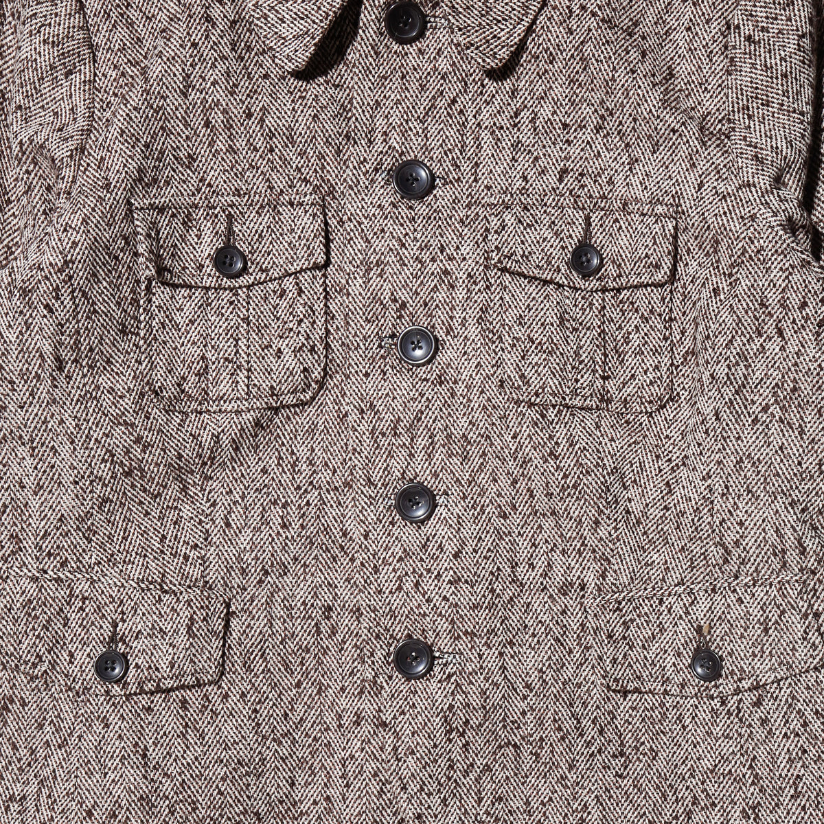 vintage tweed officer jacket