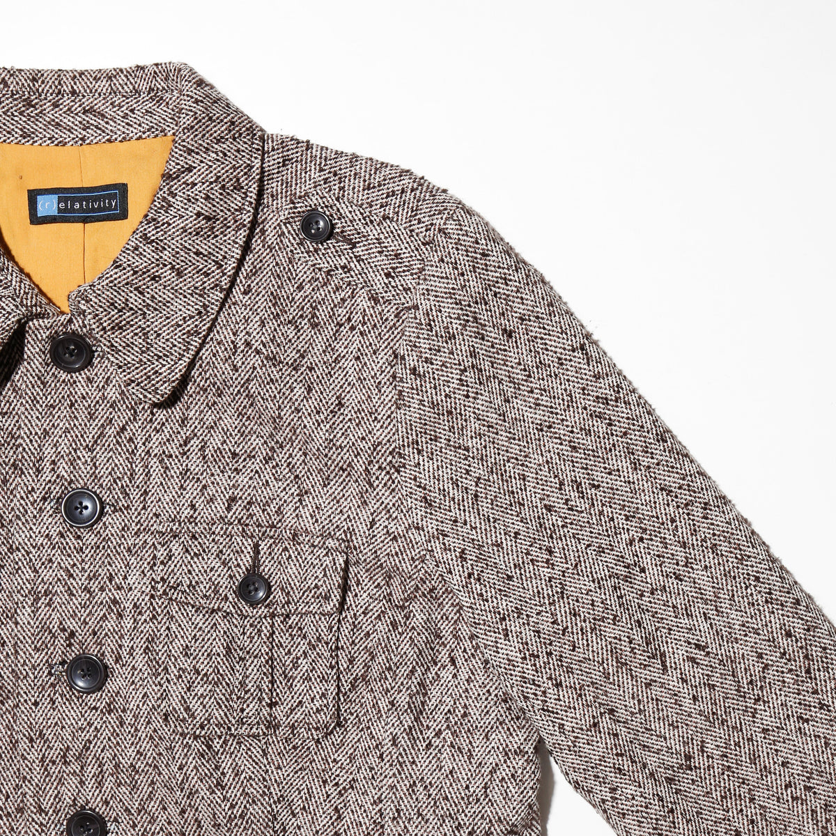 vintage tweed officer jacket
