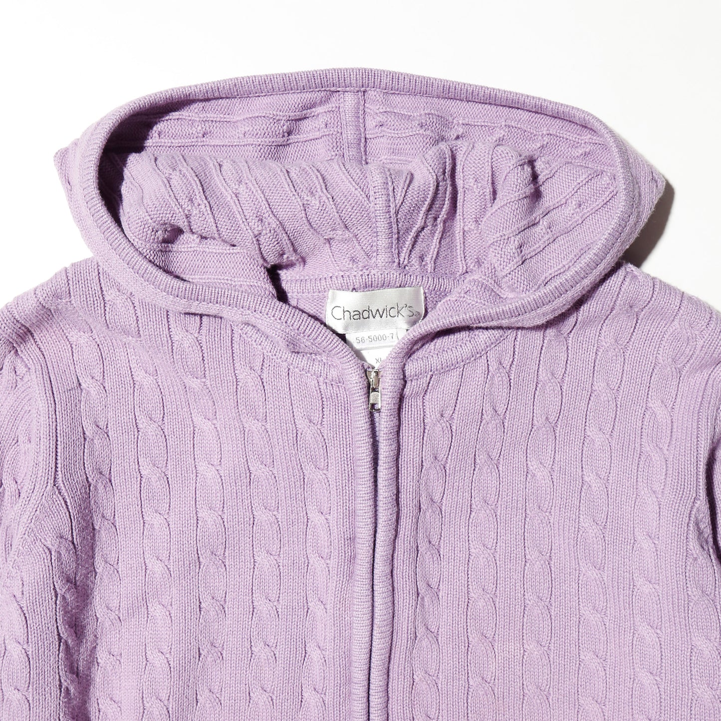 vintage lavender braids knit hoodie