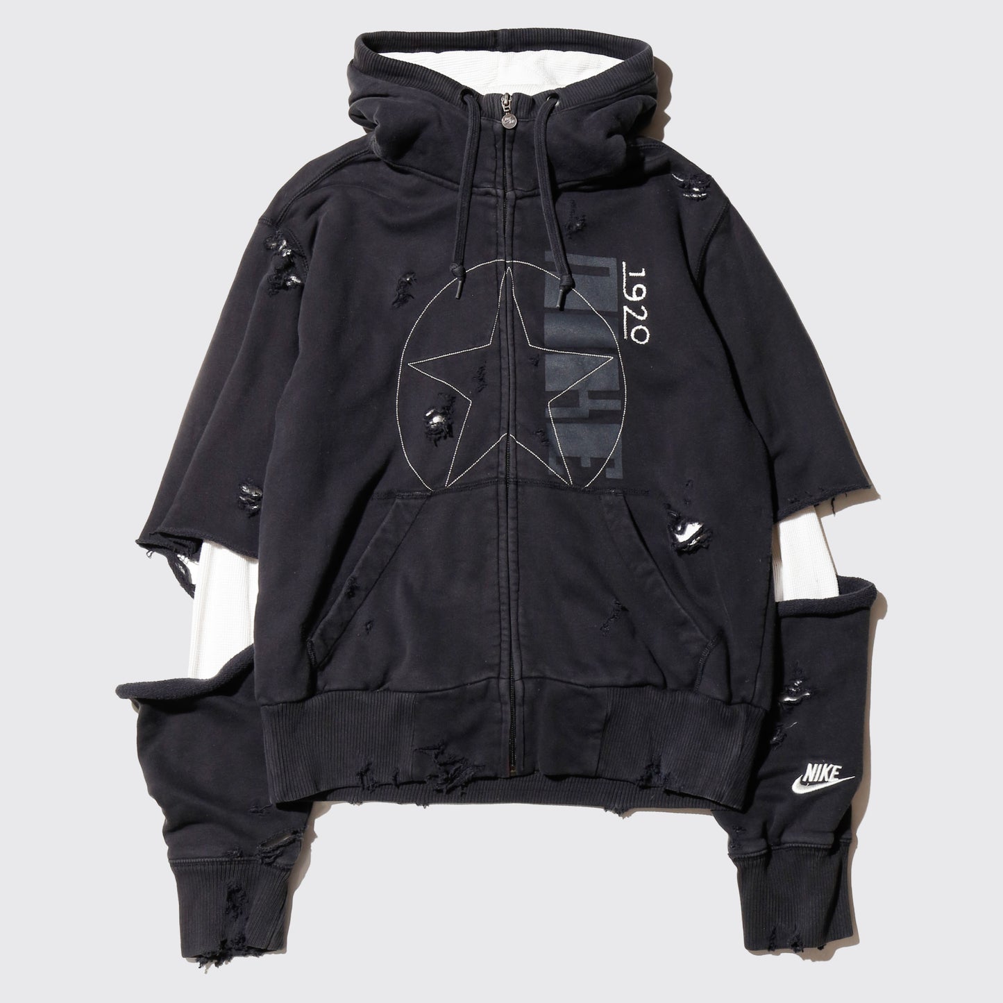 *one-off 00's nike onestar broken hoodie with thermal liner
