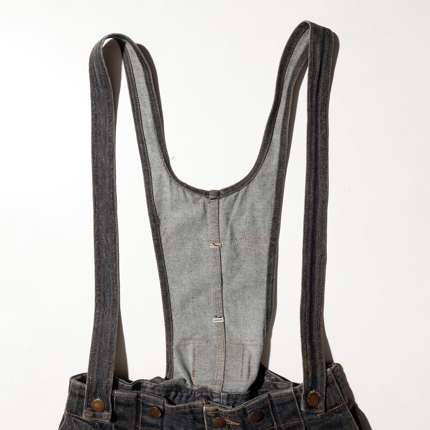 vintage suspend denim shorts