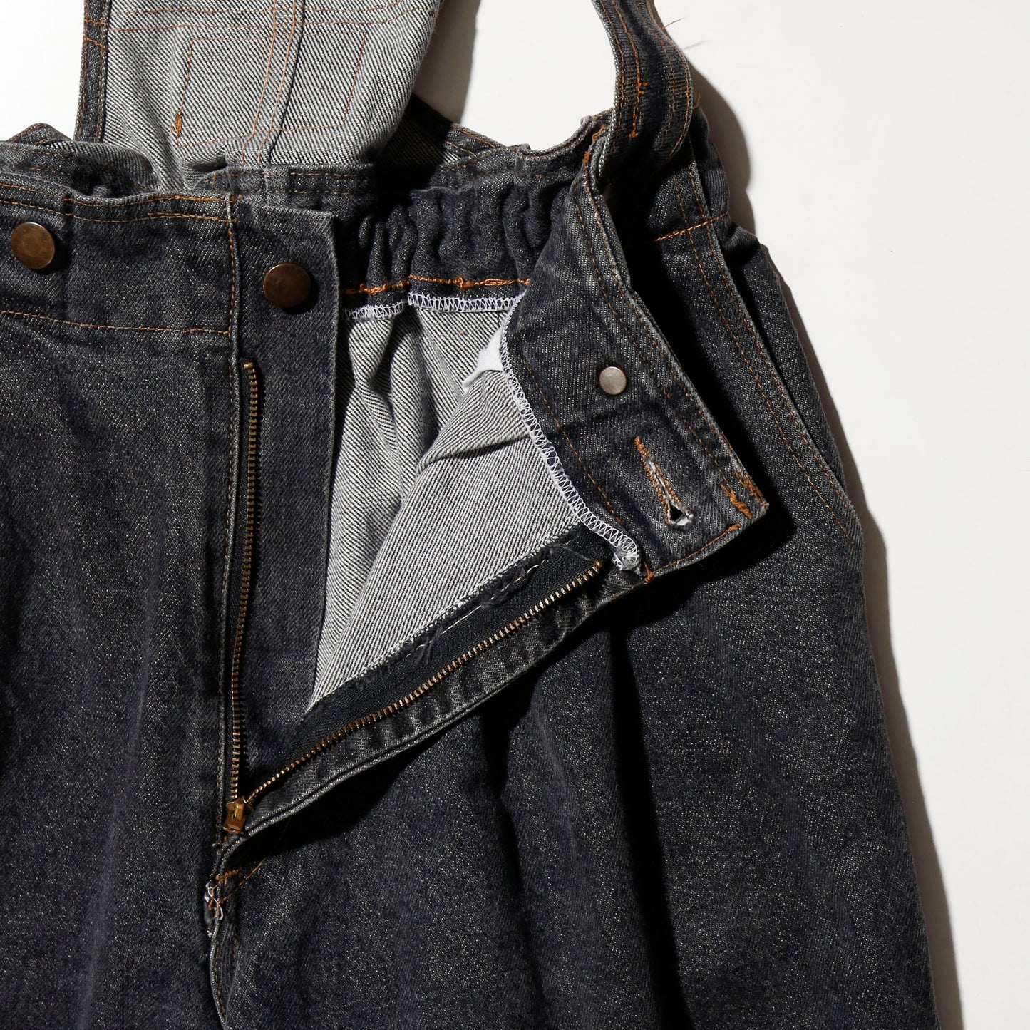 vintage suspend denim shorts