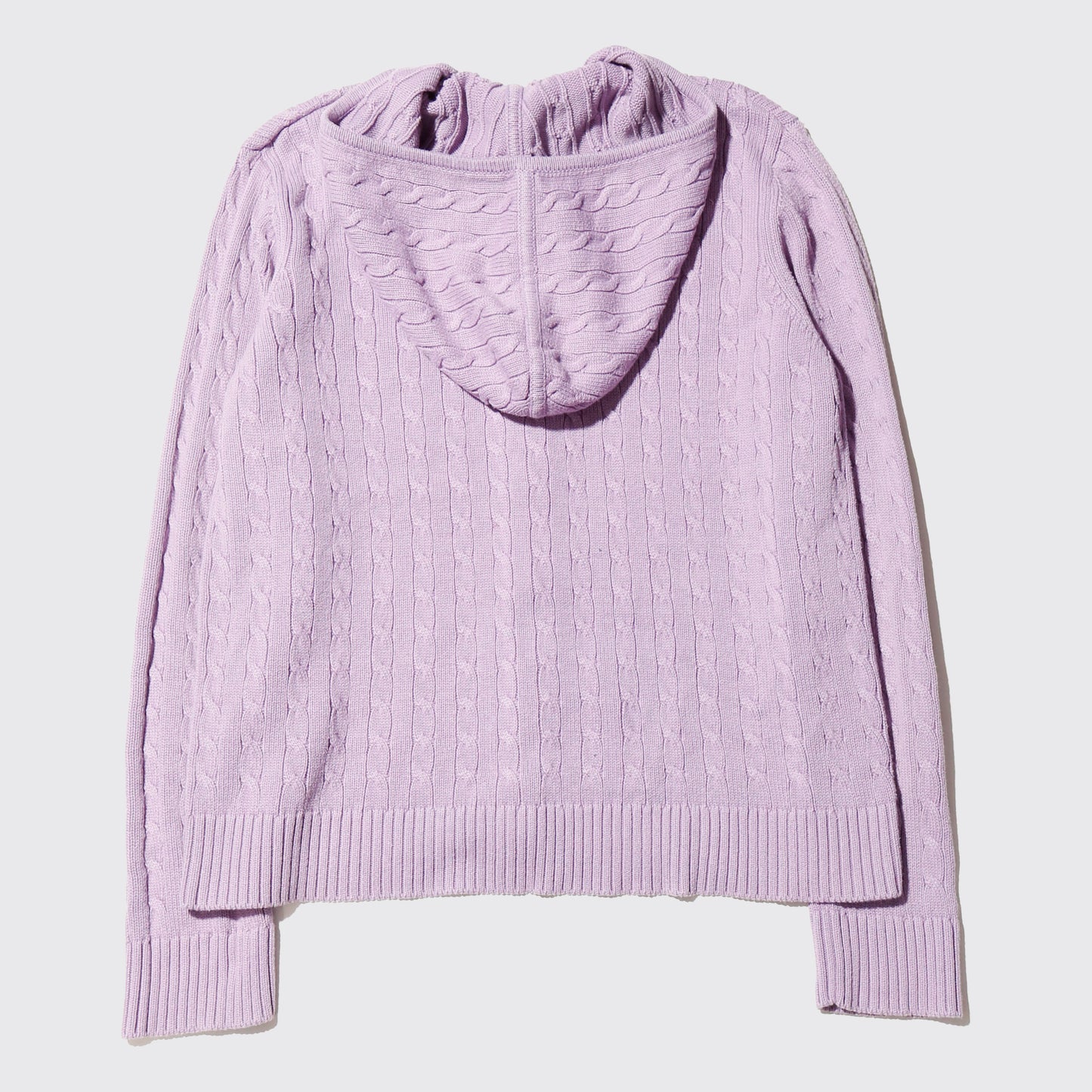 vintage lavender braids knit hoodie