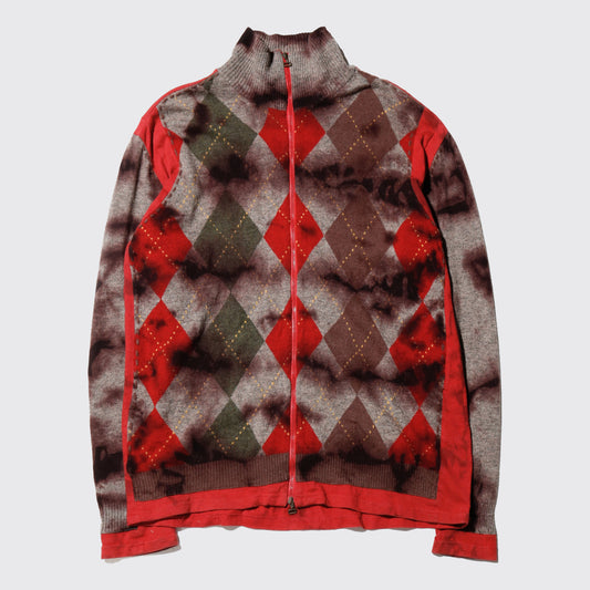 vintage dust argyle drivers sweater