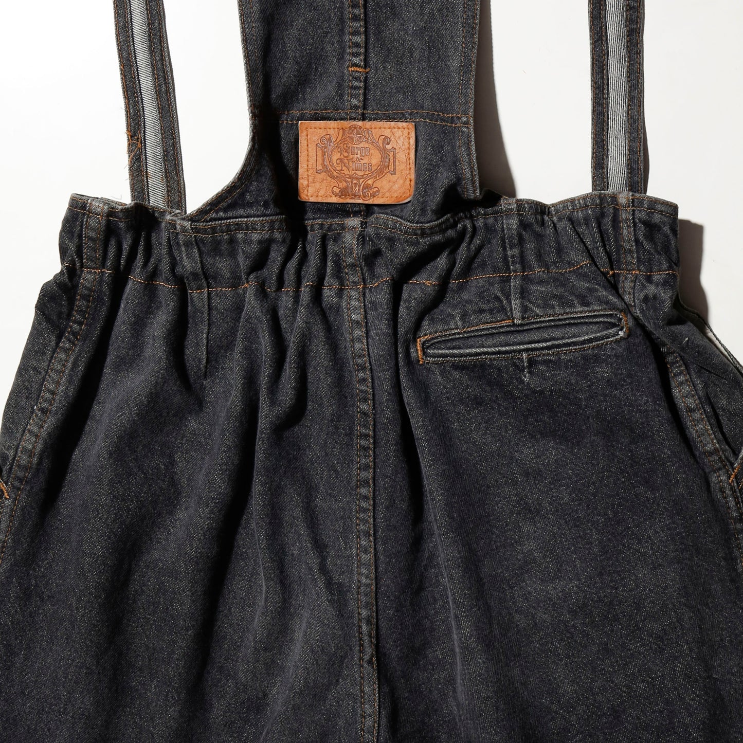 vintage suspend denim shorts