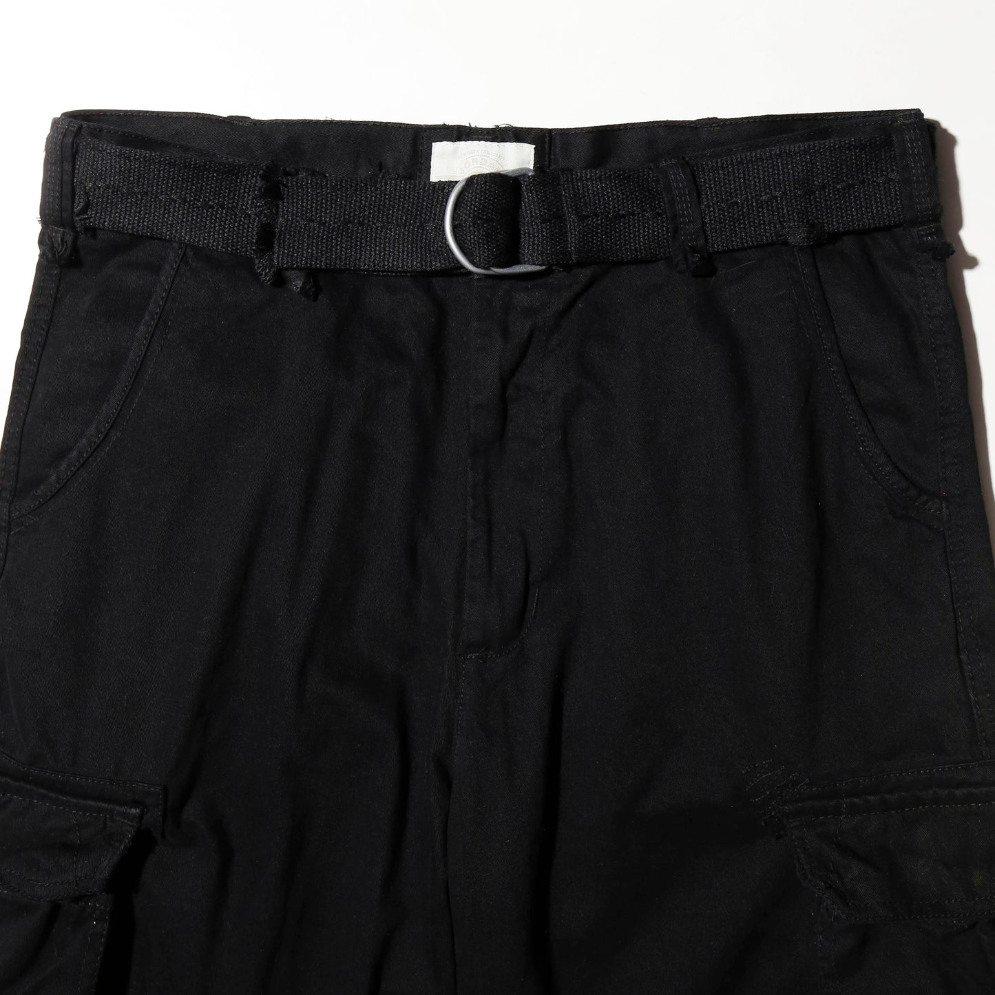 vintage belted wide cargo shorts