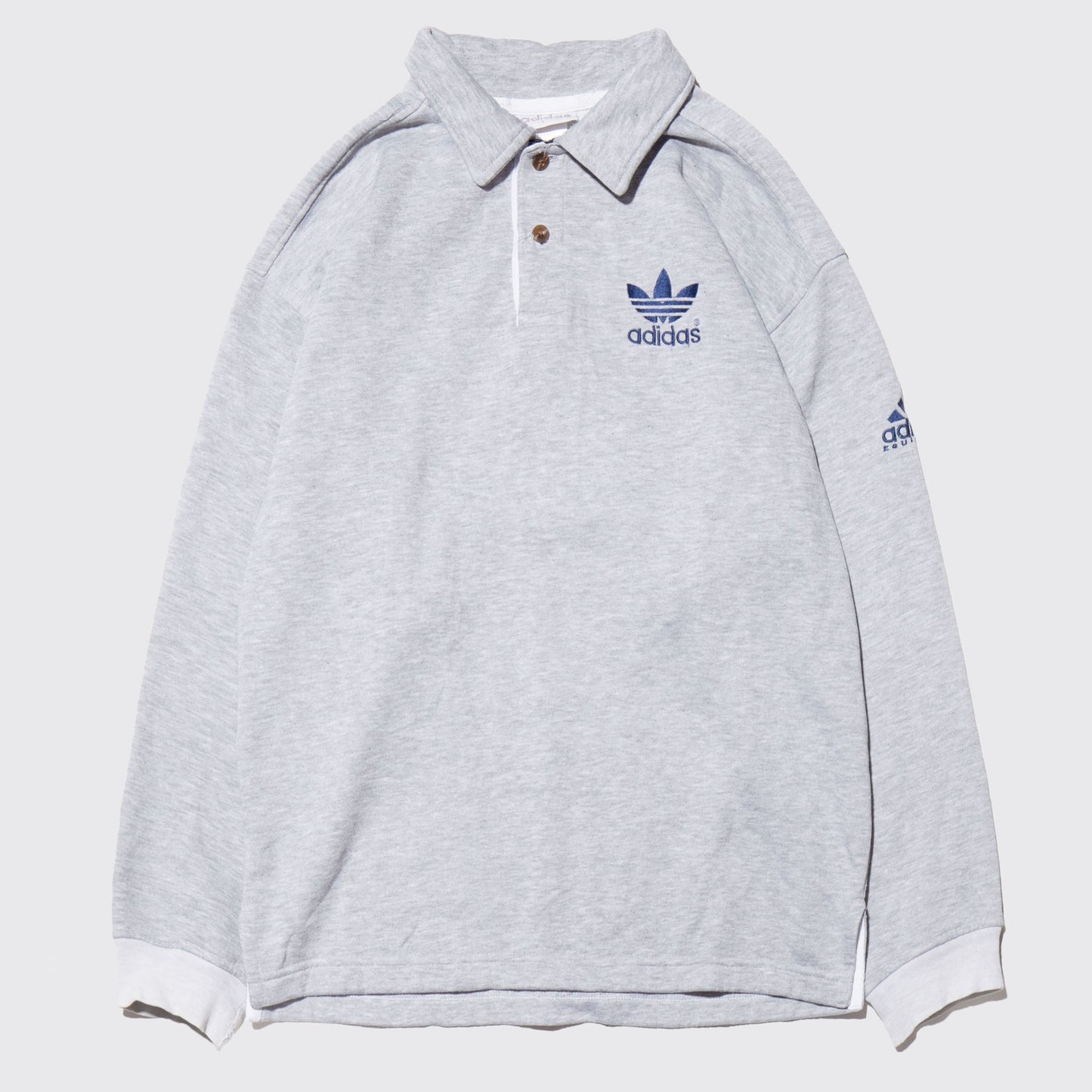 vintage 90's adidas equipment/trefoil polo sweat