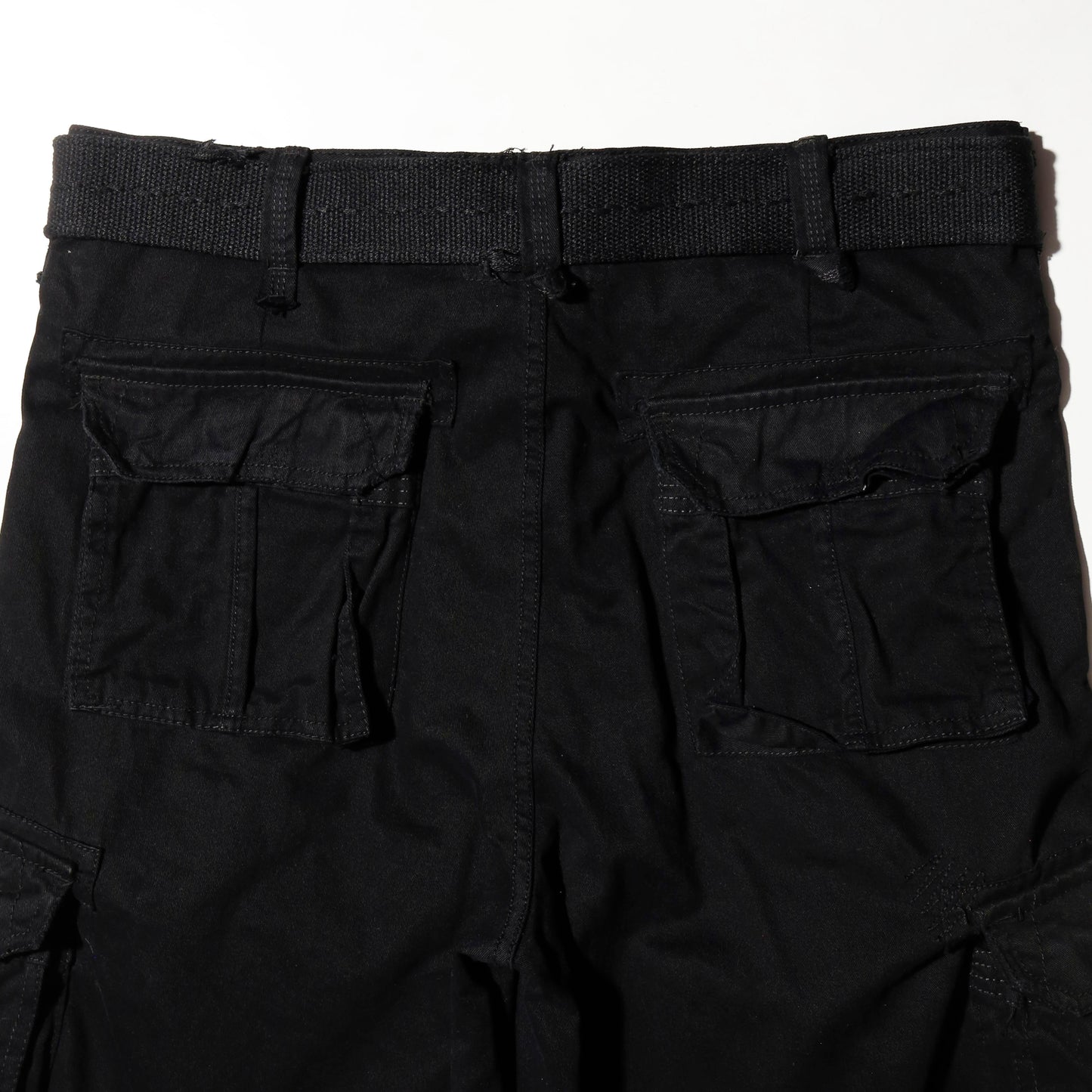 vintage belted wide cargo shorts