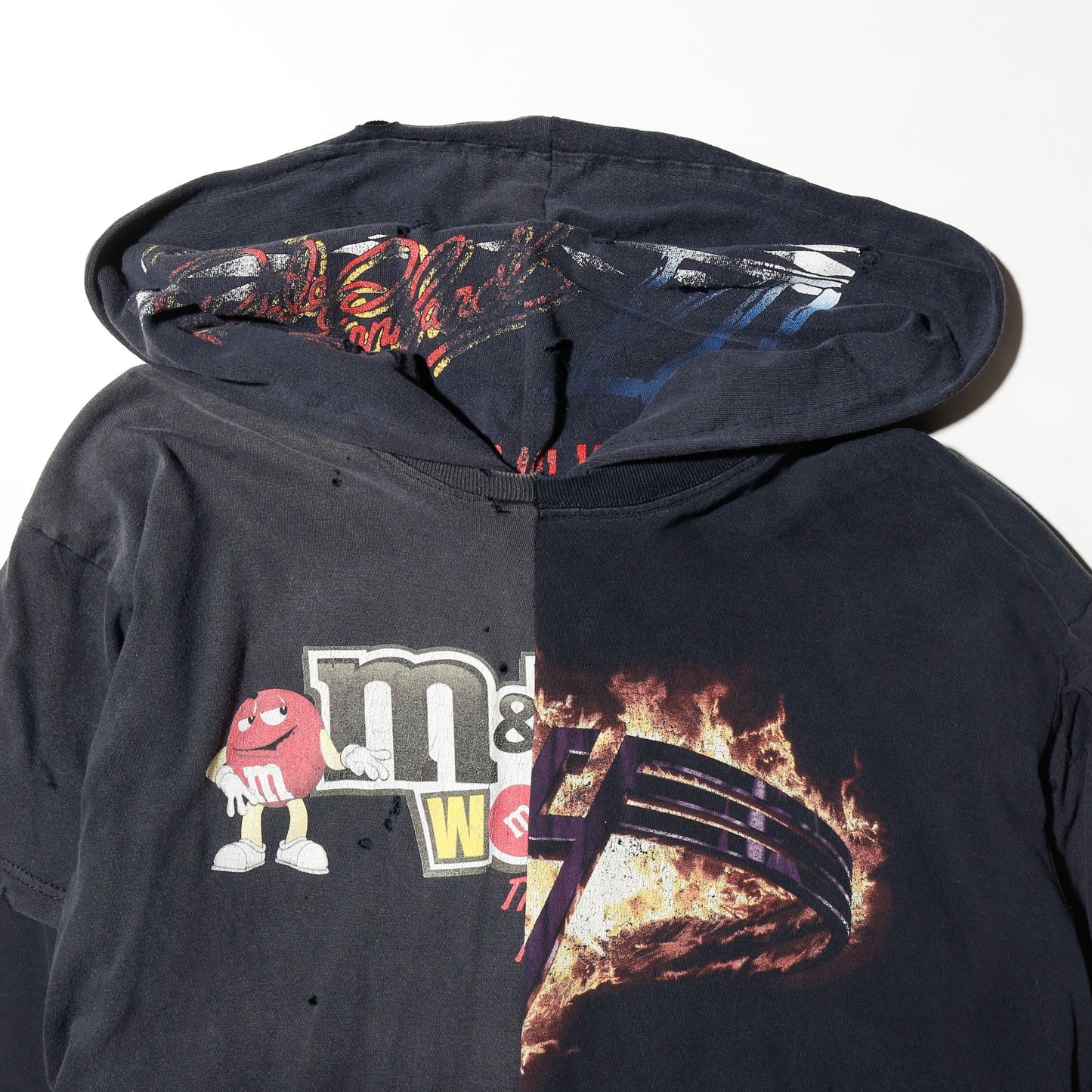 *one-off hybrid hooded cut sew