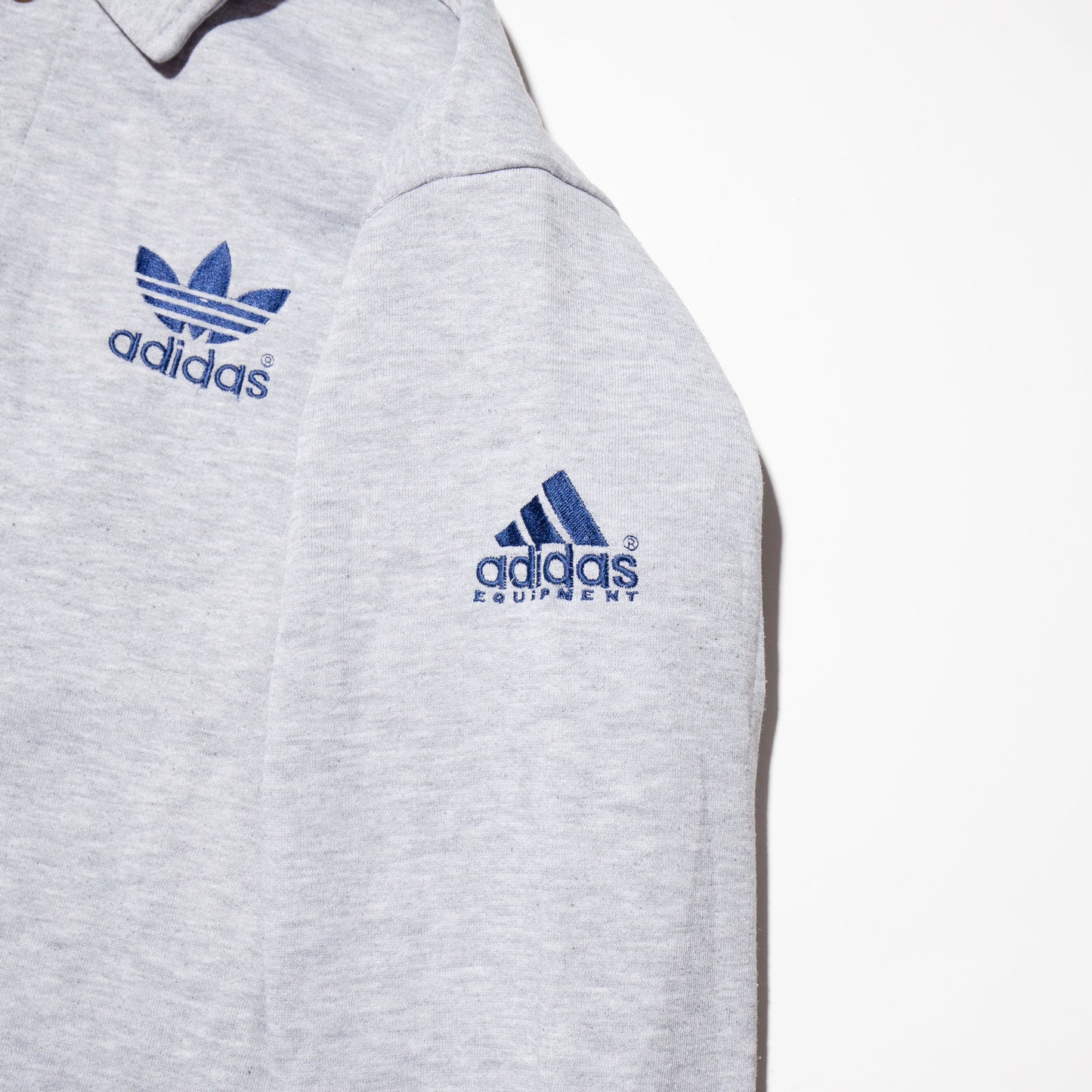 vintage 90's adidas equipment/trefoil polo sweat