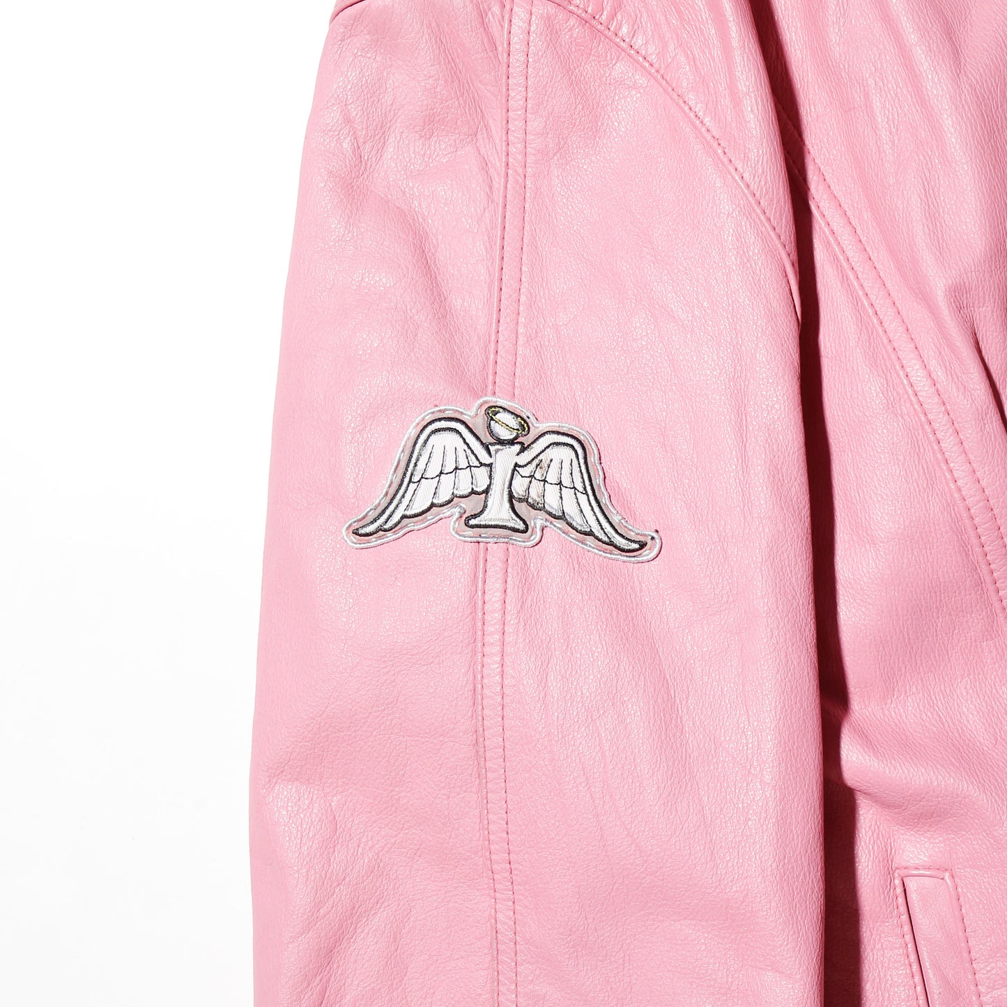 vintage mymelody emblem motorcycle leather jacket