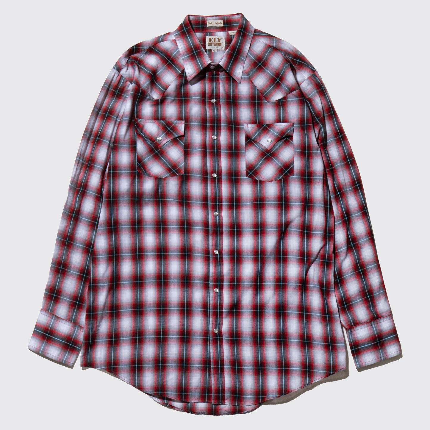 vintage ombre check western shirt