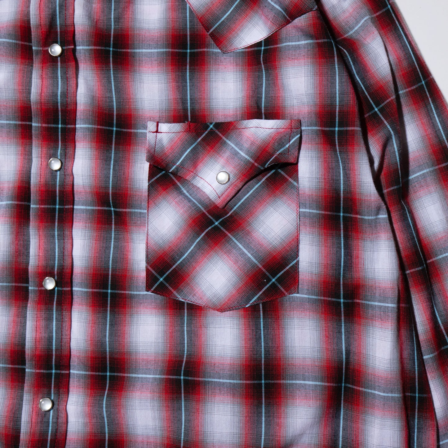 vintage ombre check western shirt