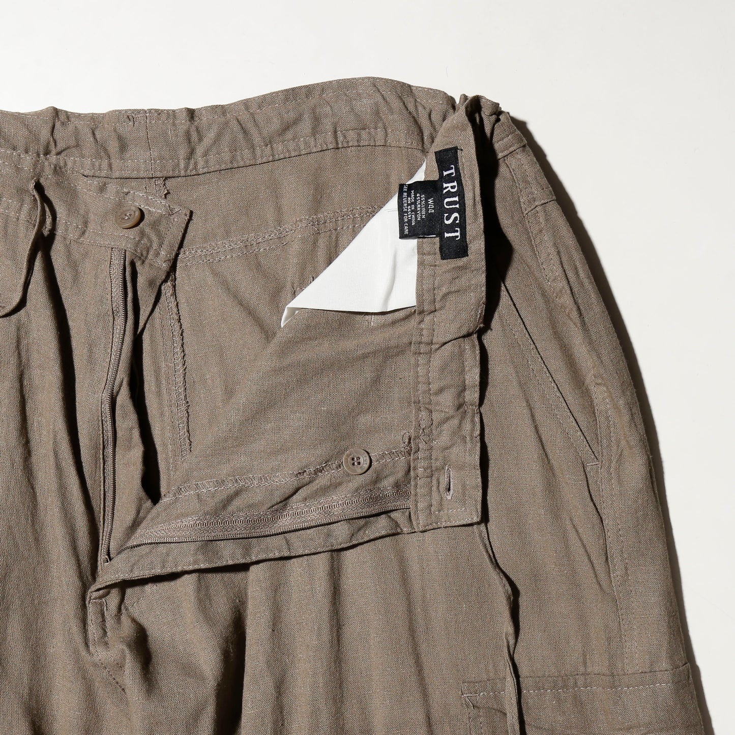 vintage bermuda linen cargo shorts
