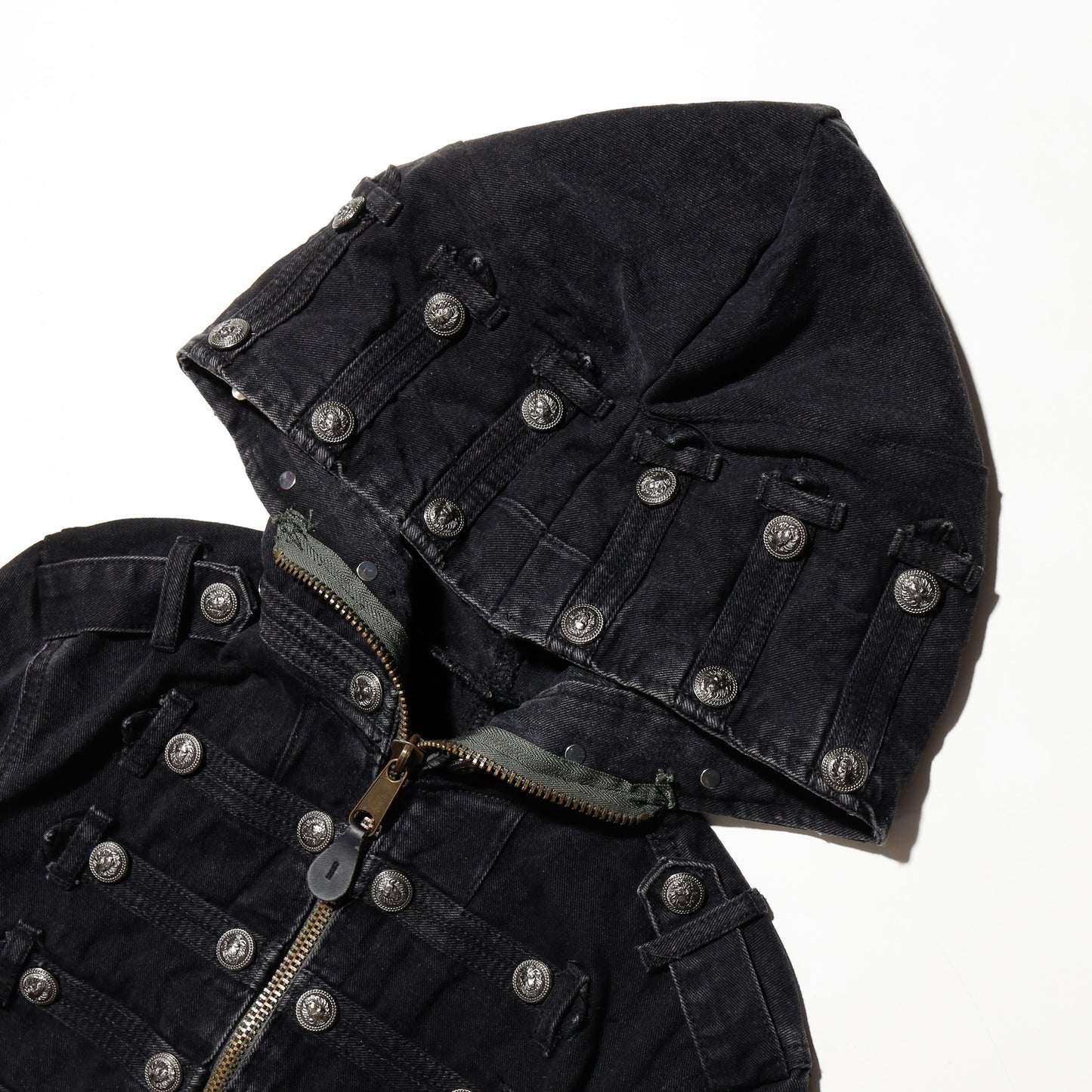 *one-off hooded napoleon jacket