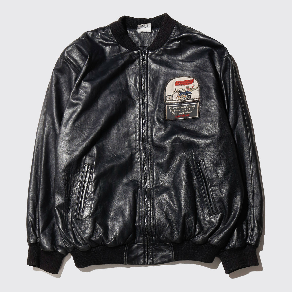 vintage "Motorradfahrer töten nicht - Sie werden" leather jacket
