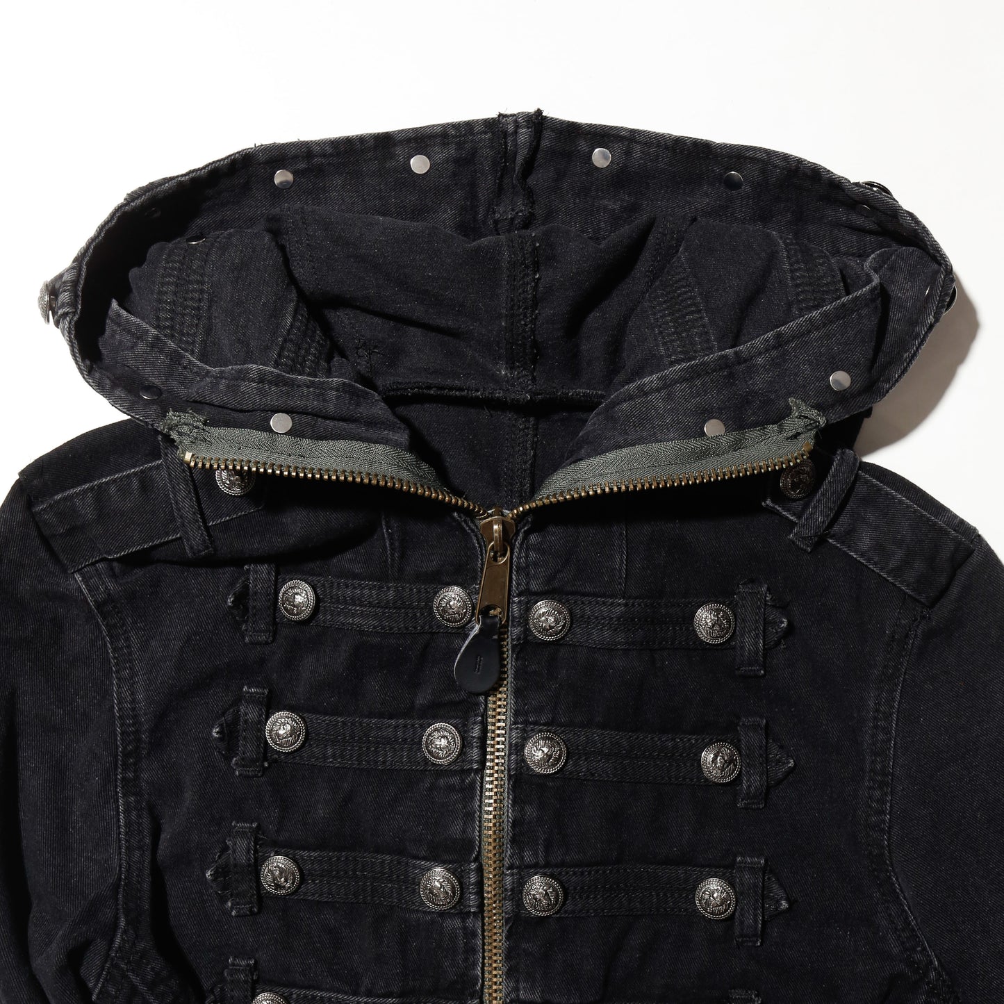 *one-off hooded napoleon jacket