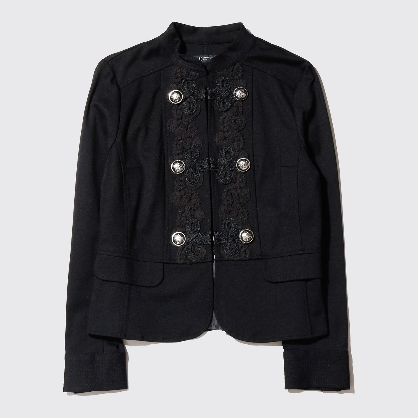 vintage cropped frog closure napoleon jacket