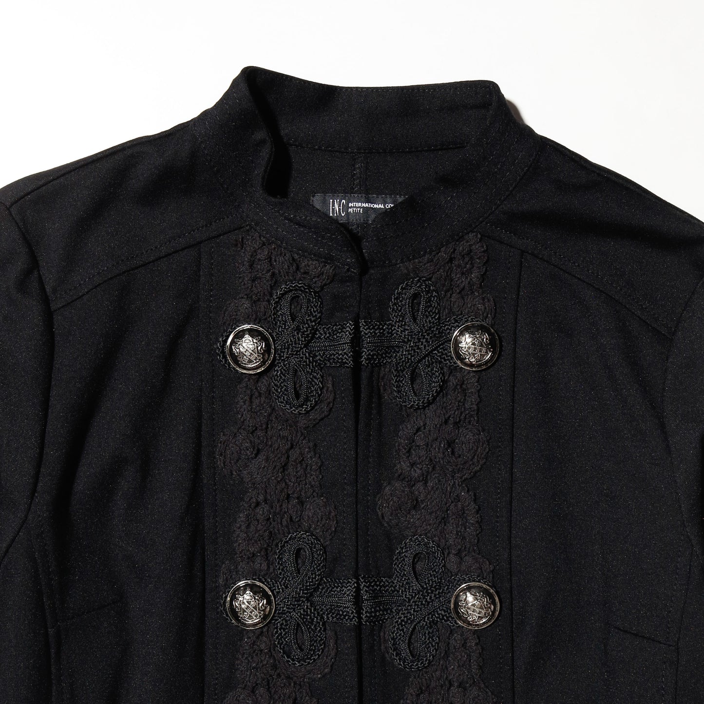 vintage cropped frog closure napoleon jacket