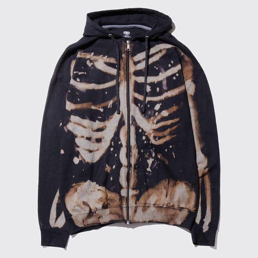 vintage breached skelton hoodie