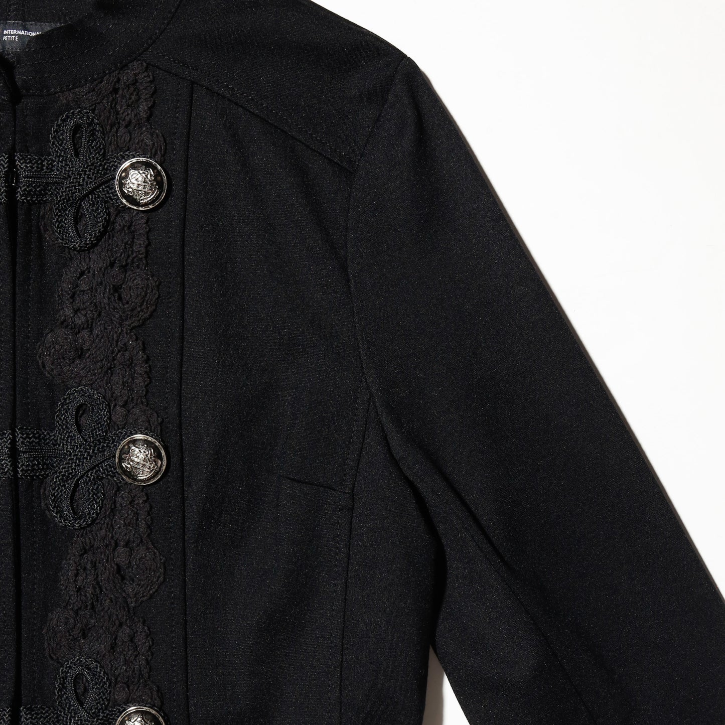 vintage cropped frog closure napoleon jacket