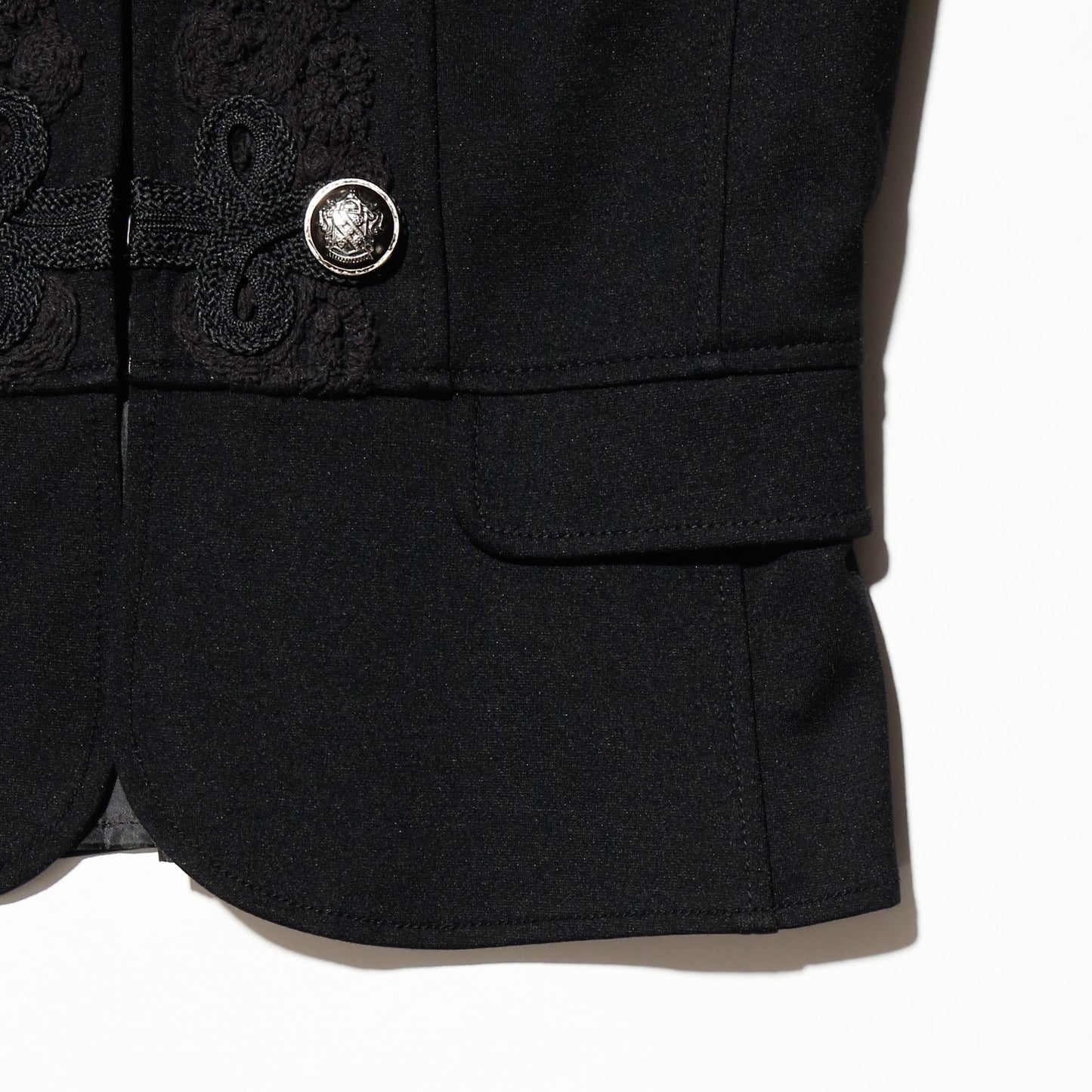 vintage cropped frog closure napoleon jacket
