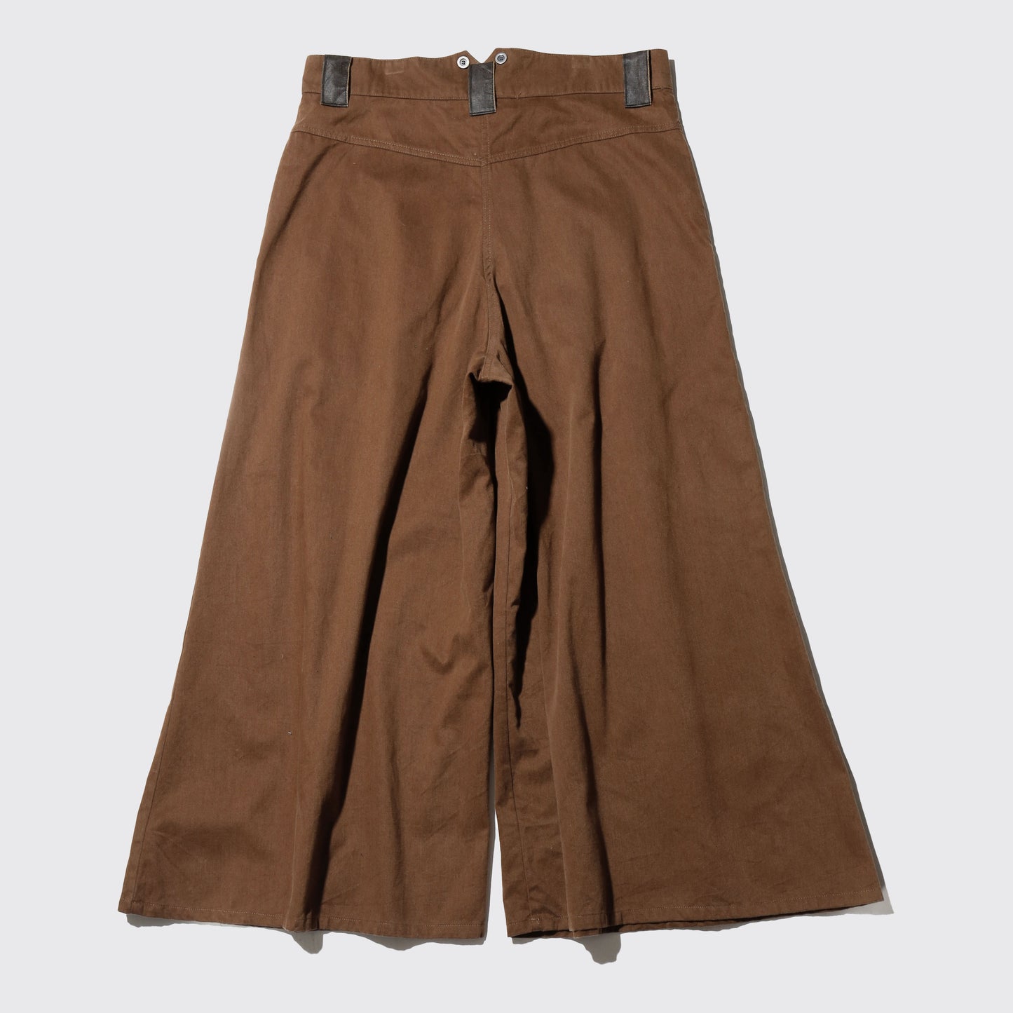 vintage tucked monk wide trousers