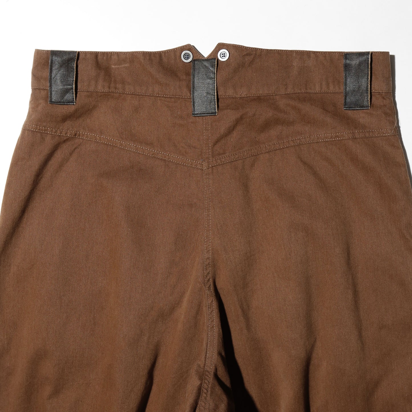 vintage tucked monk wide trousers
