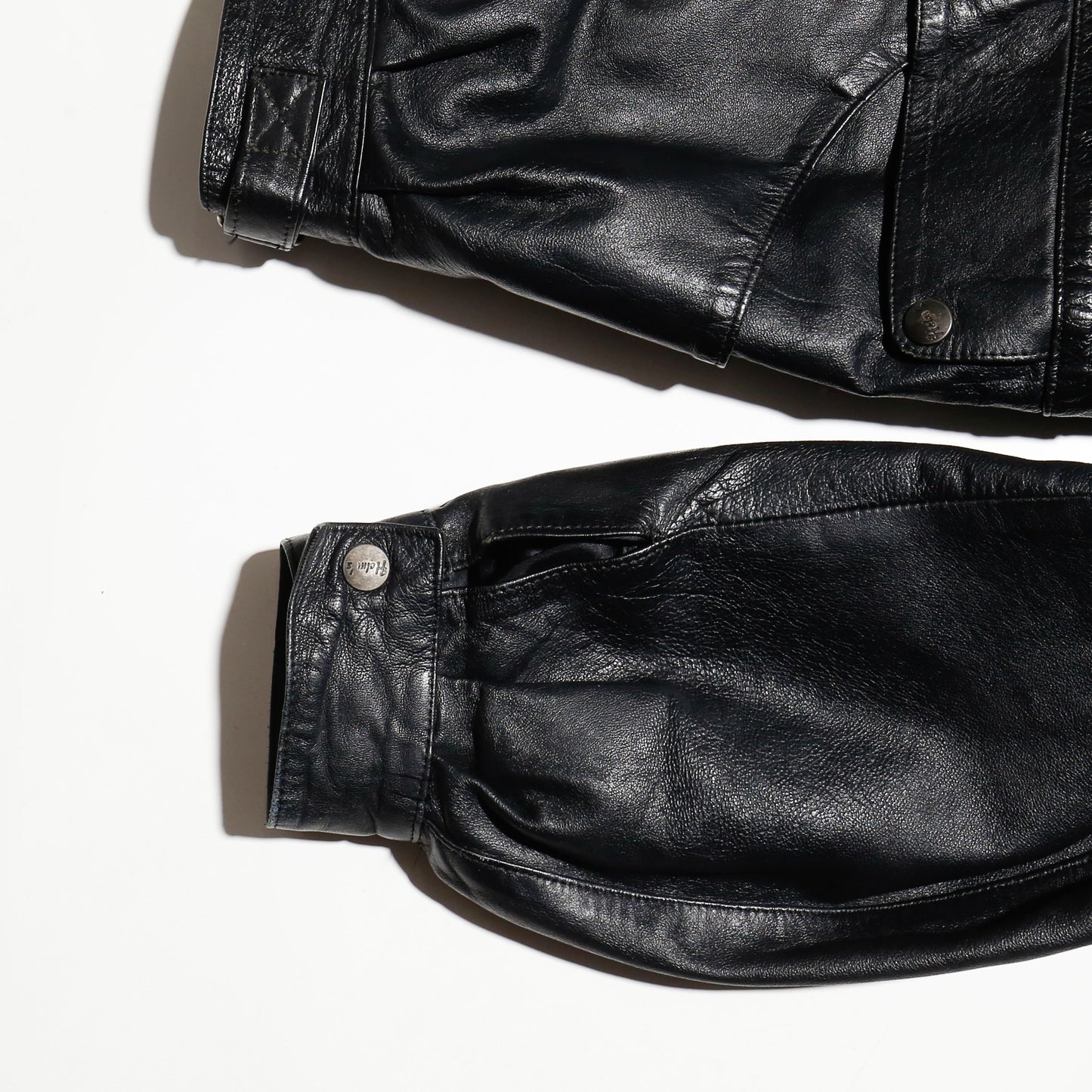 vintage euro tactical leather jacket