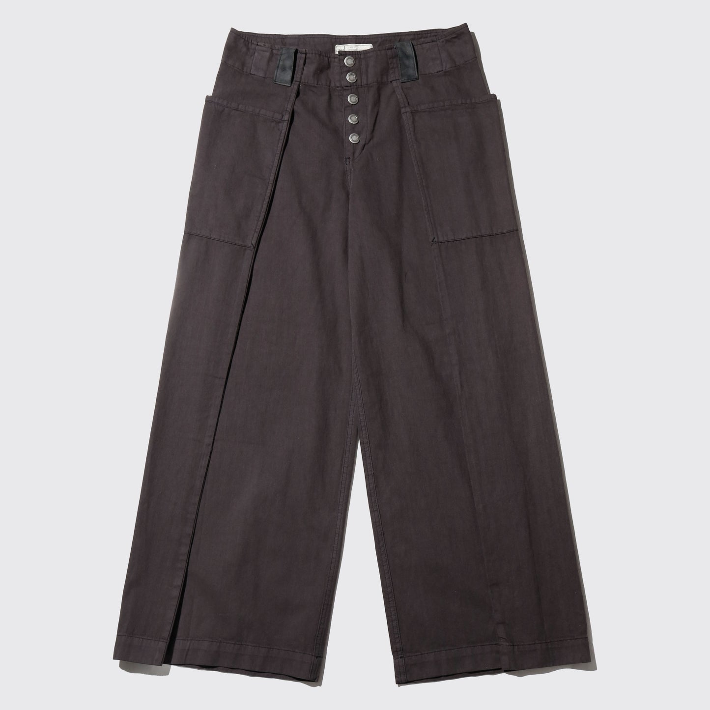 vintage overlap wide trousers