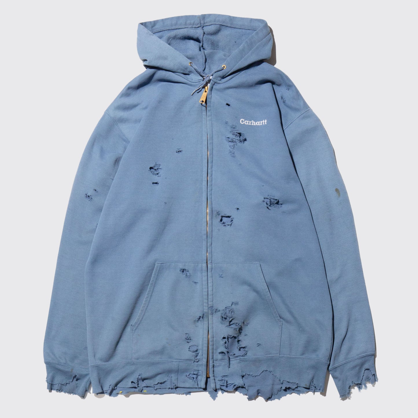 vintage carhartt broken zip hoodie