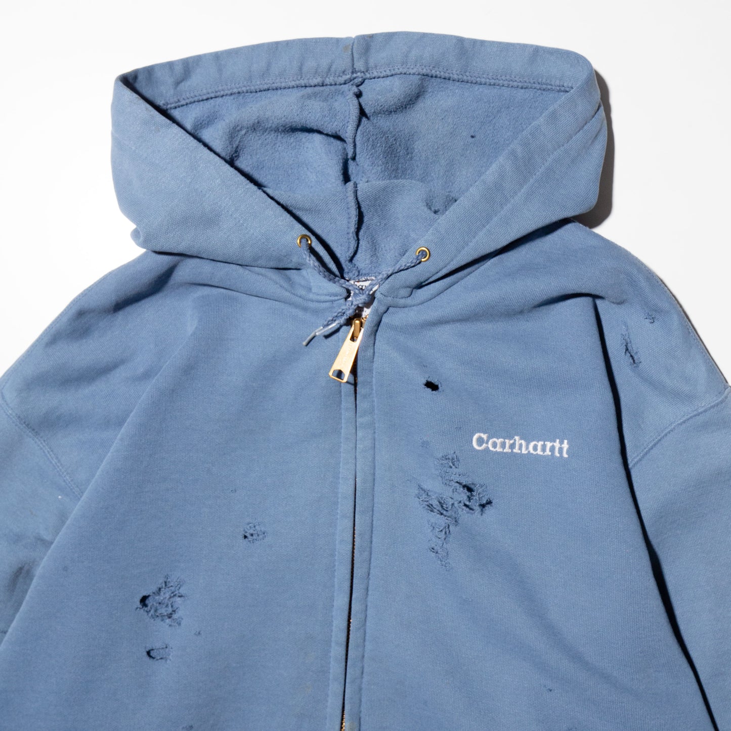 vintage carhartt broken zip hoodie